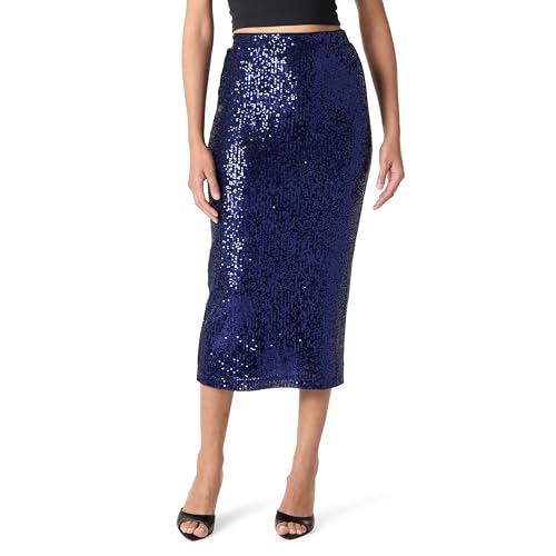 Jupe midi à sequins Bianca vêtements de fête scintillants pour garde-robe femme