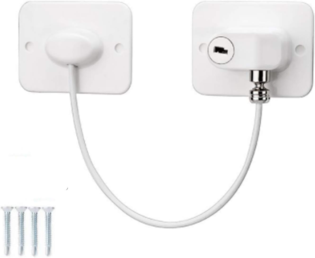 Cerradura de puerta Cerradura de puerta Pestillo de puerta, 2 piezas Restrictor de cable de ventana con tornillos Cable de seguridad de seguridad for niños y bebés for seguridad y protección infantil