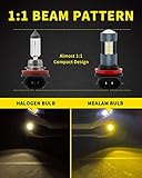 MEALAM H11/H8/H9/H16 LED Fog Light Bulbs/DRL, 3000 Lumens Super Bright, 3000K Amber Yellow, 300% Brightness, Non-polarity Play and Plug, 360-degree Illumination 27 SMD Chips for Car, Truck (Pack of 2) - Image 4