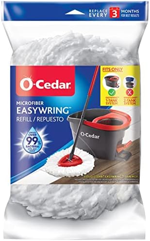 O-Cedar EasyWring Spin Mop Microfiber Refill, White Packaging May Vary