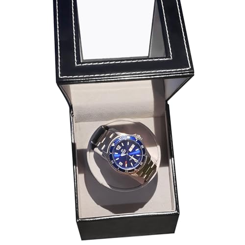 Artilife - Artilife Watch Shaker,Automatic Watch Box,Watch Winders for Automatic Watches,Single Watch Winder with Quite Motor,Black Leather Watch Display Case Storage Box Fits Automatic Watches