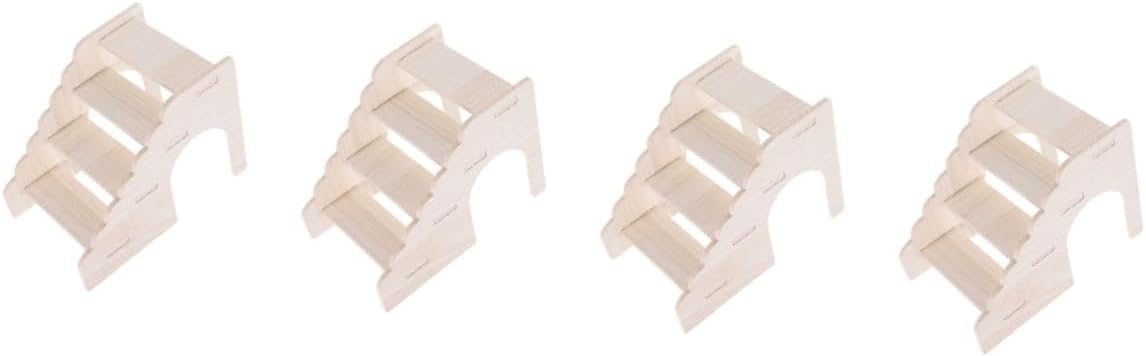 balacoo 4pcs Climbing Toy for Hamsters Multi-Function Ladder Hideout for Small Animals