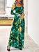 BTFBM Women Maxi Dress Spring 2026 Fashion Elegant Long Sleeve Square Neck Floral Print Party Club Wedding Guest Dresses(Floral Green Big Floral,XX-Large)