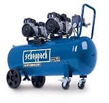 Scheppach Compressore d'aria orizzontale 4 cilindri HC100Si - silenzioso | 2200 W - serbatoio 100 L - 8 bar - 510 L/min