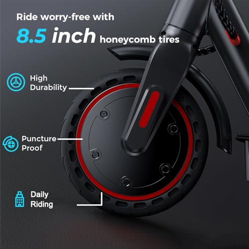 iScooter i8/i9/i9Max Electric Scooter, 8.5-10" Tires Fast Electric Scooters for Adult, Max 40km Range, 3 Speed Mode, Foldable E Scooters,Cruise Control, Double Braking System for Adults and Teens