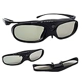 Blibro DLP 3D Glasses Active Shutter Rechargeable Clip on Glasses Compatible with Samsung PANASONIC BenQ W1070 W700 Dell DLP Projectors (1 Pack)