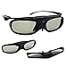 Blibro DLP 3D Glasses Active Shutter Rechargeable Clip on Glasses Compatible with Samsung PANASONIC BenQ W1070 W700 Dell DLP Projectors (1 Pack)