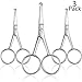 3 Pairs Nose Hair Scissors Rounded Tip Scissors Facial Hair Scissors Stainless Steel Blunt Tip Scissor for Eyebrows, Nose, Moustache, Beard, Grooming (Silver)