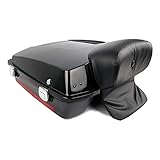 Heavy-Duty Painted Razor Pack Trunk Backrest Pad w/Latches Key. Tour Pak Luggage for Harley Touring...