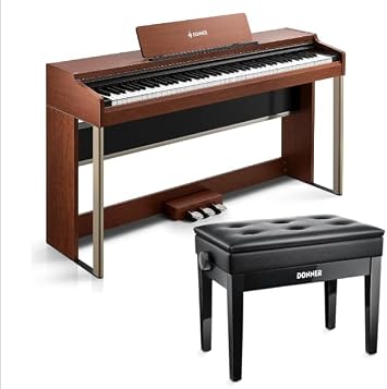 Donner DDP-200 Pro Digital Piano+ Donner Adjustable Piano Bench with Storage