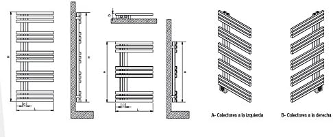 Toallero, toallero, Radiador Diseño.. Verona 1200 X 500 ...