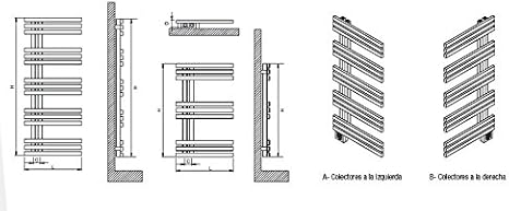 Toallero, toallero, Radiador Diseño.. Verona 1200 X 500 ...