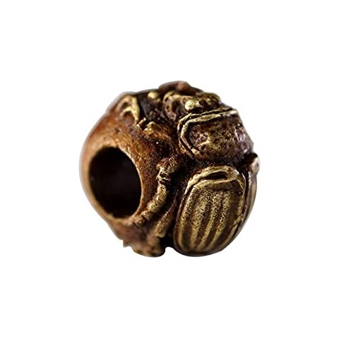 Paracord Bead Hand-Casted Charms EDC Accessories for Pendant Buckle,Keychain Pendant,Knife Lanyard,Zipper Pull, Brass, No Gemstone Cover