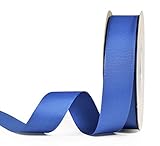YAMA Solid Grosgrain Ribbon Roll - 1 Inch 25 Yards for Gift Wrapping Ribbons, Royal Blue