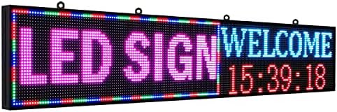 PH10 mm 77"x14" LED Sign Programmable LED Signs Full Color Scrolling Led Display High Brightness indoor LED Advertising Display Board
