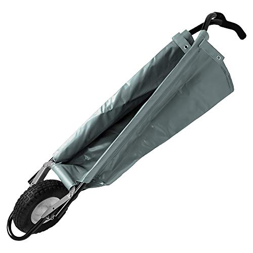 Allsop Home and Garden WheelEasy Folding Yard Cart/Ground Load Wheelbarrow, Lightweight with 350 lbs Capacity, Ultra-Thick Vinyl-Coated Nylon, Large 12.5