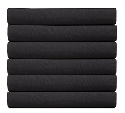 (6-Pack) Luxury Fitted Sheets! Premium Hotel Quality Elegant Comfort Wrinkle-Free 1500 Thread Count Egyptian Quality 6-Pack Fitted Sheet With Storage Pockets On Sides, King Size, Black #TOP2