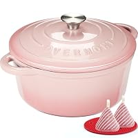 OVERMONT – Overmont Bräter emaille Gusseisen Topf - Schmortopf 28cm bac