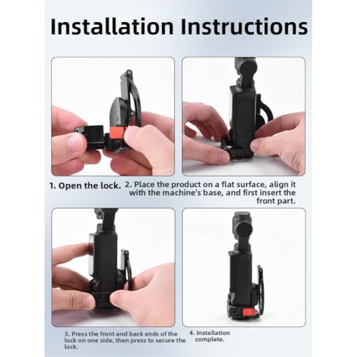 Soporte compacto para teleprompter para Osmo Pocket 3 accesorio de filmación vlogging 4