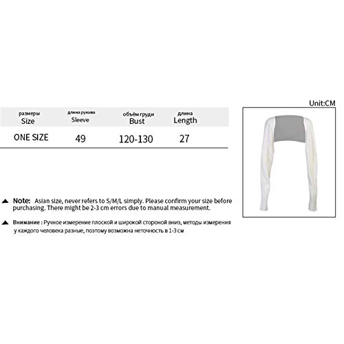 Women Y2K Crochet Shrug Sweater Knitted Long Sleeve Solid Color Open Front Cropped Cardigan Crop Tops Streetwear (A White, One Size) #TOP5