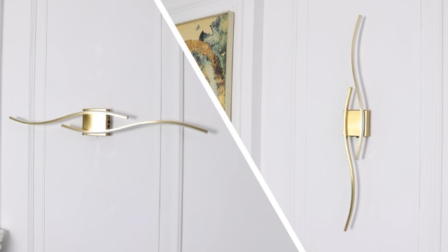 Image of Battery Powered Wall Sconces Set of 2, Nickel 39 inch LED Dimmable Wall Sconce with Remote Control /Timer /Memory, USB Rechargeable Wall lights for Living Room, Bedroom, Hallway Wireless scones lighting