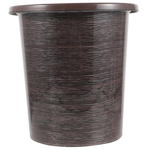 ABOOFAN 1pc Garbage Can Vintage Waste Bin Plastic Garbage Bin Waste Container Recycling Bins Coffee Flower Bucket Durable Clear Waste Bucket Under Sink Bin Trash Can Pp Office Wooden, R07T469E01OYES