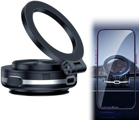 Magnet Handyhalterung Auto - Vakuum Saugnapf 360° Drehbar