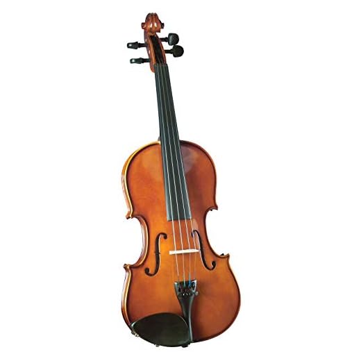 Cremona SV-50 Novice Violin Outfit – 1/2 Size – Handcarved Spruce & Maple, Aluminum Tailpiece, Hardwood Fingerboard, Bow & Protective Case for Beginners