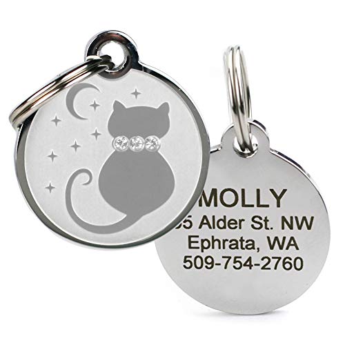 GoTags Custom Pet ID Tags in Durable Stainless Steel - Perfect for Dogs & Cats