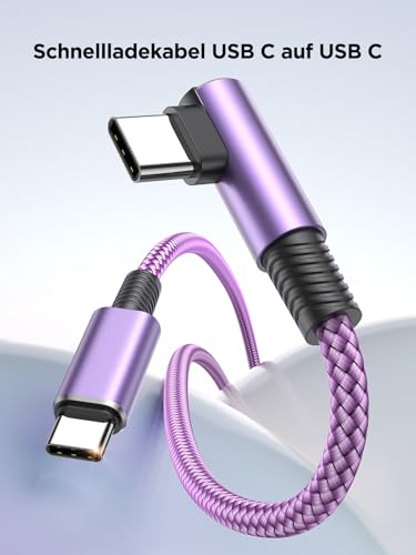 USB C Kabel, USB C auf USB C Kabel [2M/3Pack] USB Typ C Kabel Usbc to Usbc Handy Ladekabel USB C Schnellladekabel für Samsung Galaxy S23 S22 S24 S25, USB C Ladekabel für iPhone 17 15 16 Pro Max/Plus