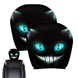 Fundas de Reposacabezas para Coche, 2 Piezas Protector de Asiento Divertido para Automóvil, Fundas Divertidas de Reposacabezas con Caricaturas para Auto, Para Decoración de Navidad Halloween Sedán SUV