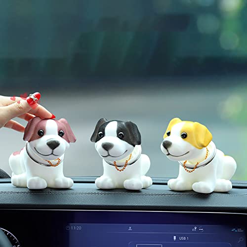 Ihreesy Car Dashboard Ornament Decoration,Shaking Head Dog Dolls Figurines Statue Resin Bobblehead Doll Funny Animal Desktop Decoration For Home Office Car Suv Truck,Purple #TOP1