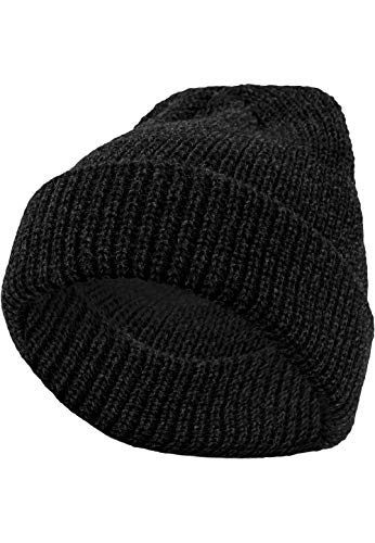Sport Urban Classics Basic Beanie (357D) Strick Mütze Ripp Skater Unisex Winter Sommer Mützen Neu Farbe Charcoal