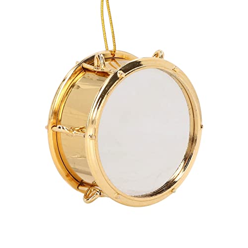 Mini-Trommelspielzeug, Metallstruktur, robust, langlebig, exquisite Details, Miniatur-Trommel, helle Farbe, Mehrzweck für Puppenhaus Cover