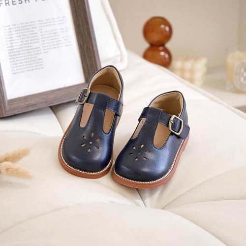 Image of Flaryzone Toddler Little Girl Mary Jane School Uniform Oxfords Flat Dress Shoes