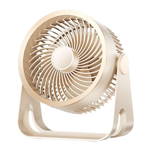 Xijobido Ventilador Pequeño De Escritorio - Ventilador USB Recargable para Escritorio - Equipo Silencioso de Verano con 3 Velocidades Colgable en Pared para Dormitorio Sala de Estar Oficina Acampada