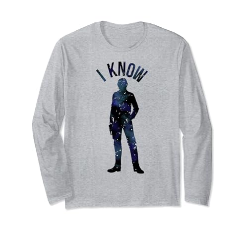 T-shirt manches longues Star Wars Han Solo imprimé galaxie pour homme