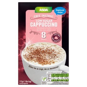 Asda Cafe Instant Low Sugar Cappuccino 8 sachets