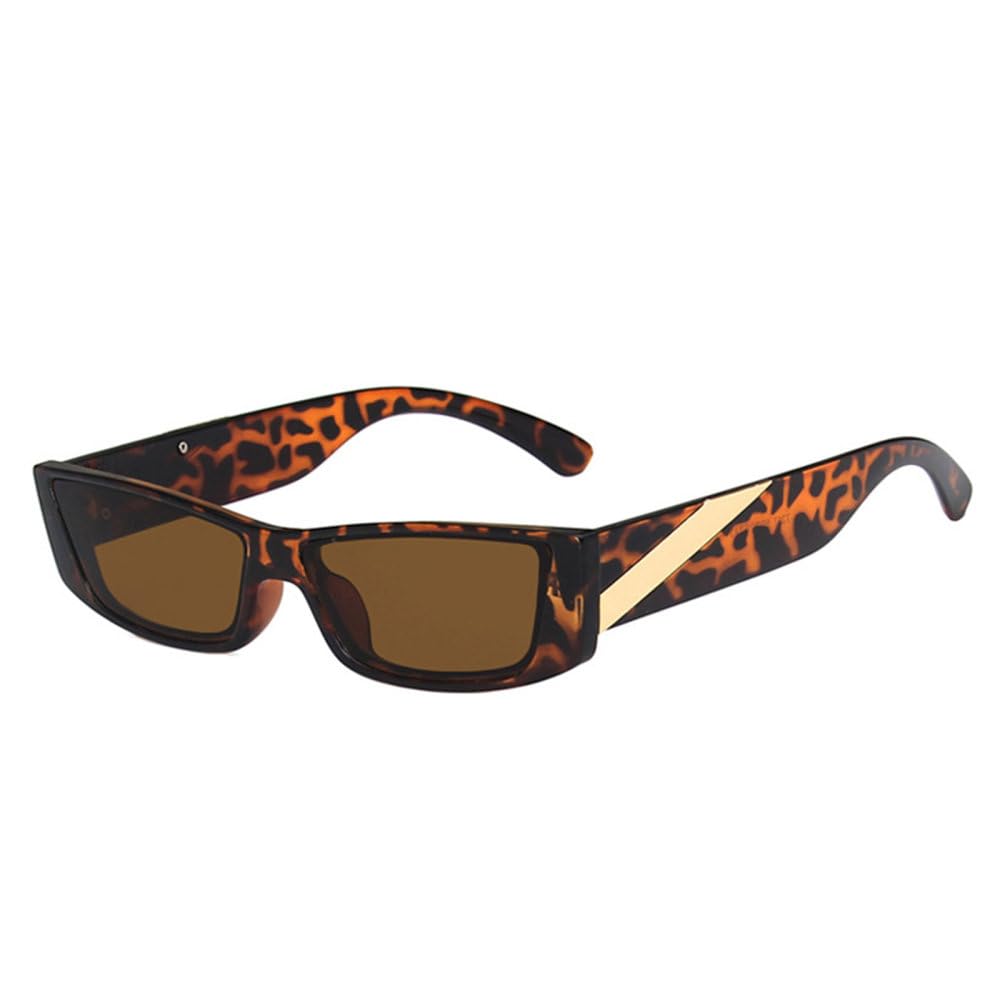 Lunettes de soleil nuances UV400 petit rectangle bleu vert rétro