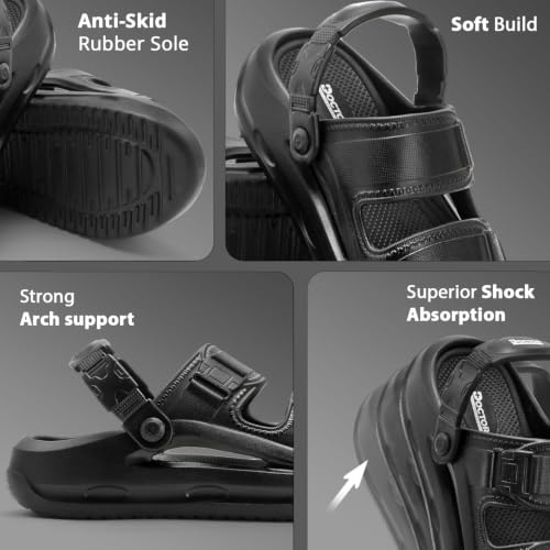 Image of DOCTOR HEALTH SUPER SOFT Men's Sports Sandals | Lightweight EVA Sandals with Back Strap | Anti-Skid Cushioned Comfort Outdoor Casual Walking Sandals