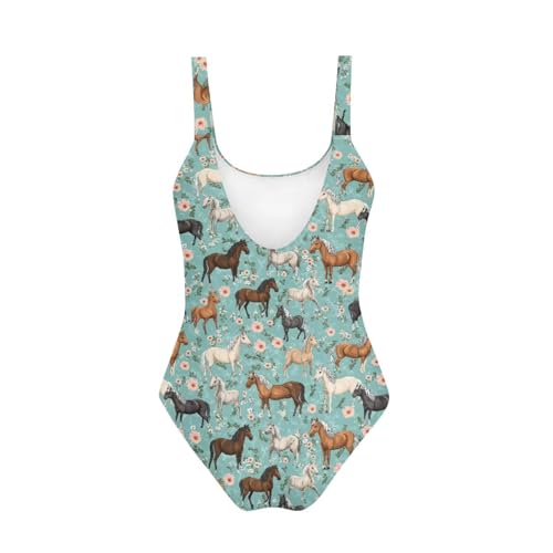 Image of Uourmeti Girls' One-Piece Swimwear Halter Bathing Suit Big Kids Summer Beach Swim Suits Swimming Wear