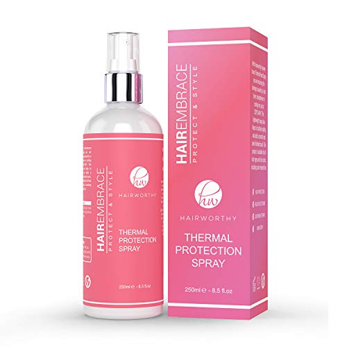 Hairworthy Hairembrace Heat Protection Spray for Thermal Styling. Restore Shine to your Hair, Anti-Frizz, Protect & Style.