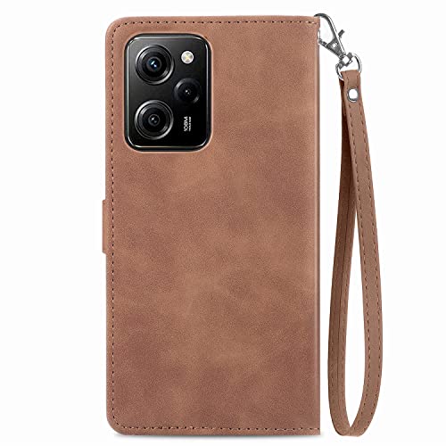 AAOCLO Capa de couro com zíper de luxo compatível com Xiaomi Poco X 5 X5 pro X5pro 22111317PG 221013