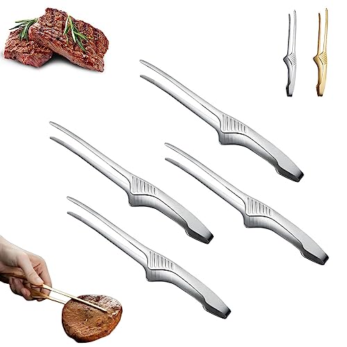 トング 焼肉 ステンレス バーベキュートング 焼肉用トング 菜箸トング 自立式 4つのセット キャンプ 揚げ物 焼き肉 bbq バーベキュー 軽量 便利小物 家庭用 シンプルでオシャレ しっかり掴める 錆びない 様々な用途に使用で (先端L(長い28CM)