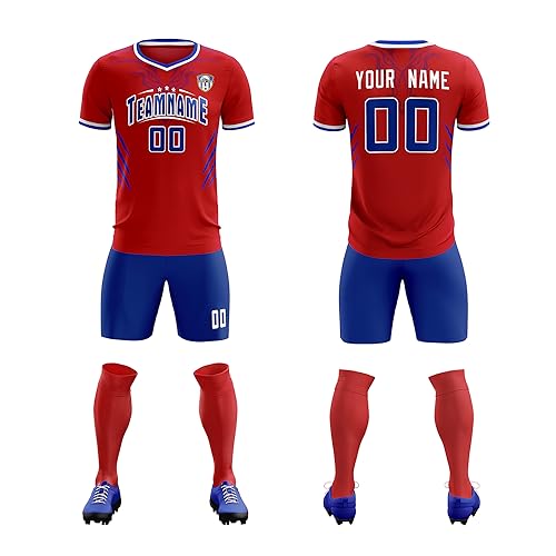 Custom Soccer Jersey Personalized Soccer T-Shirt Uniform with Team Name Number Logo for Men Women Youth