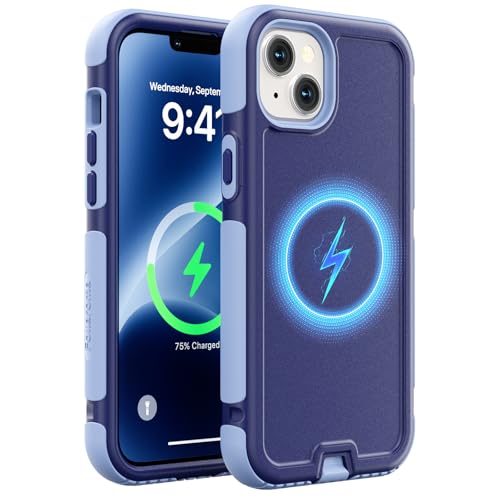 Follaroma for iPhone 14 Plus Case, Compatible with MagSafe, Heavy Duty Shockproof Protective Phone Case, Anti-Drop Protection, Dual Layer Magnetic Phone Cover for iPhone 14 Plus, 6.7