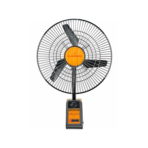 Image of Almonard Mark II 450mm Wall Fan | High Speed | 80 W | Heavy duty | Full Copper Winding Motor | 1400 RPM | Aluminium Metal Blades | Wall Mounting Fan | For Home & Office | 1 Year Warranty (Black)