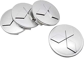 YYWWB 4pcs Car Wheel Hub Center Caps Cover for Mitsubishi ASX Outlander Lancer Pajero Eclipse 60mm Wheel Metal Emblem Badge Logo Rims Center Cap Covers Exterior Decorations Accessories