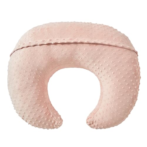 QUENESS Extra Large Nursing Pillow and Positioner, Breastfeeding, Bottle Feeding, Baby Sitting Support, Tummy Time Support for Baby Boys and Girls, Propping Baby Pillow (Lightpink) - Thumbnail 4