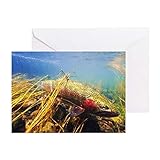CafePress Rainbow Trout Fly Fishing Greeting Card, Note Card, Birthday Card, Blank Inside Matte